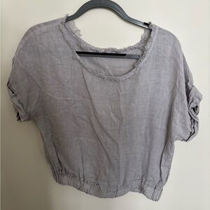 Elegant Gray Women's Blouse